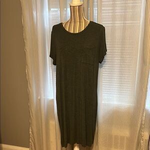 Dark Green T-Shirt Dress